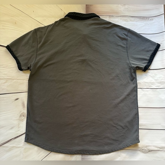 BYLT Men's Drop Cut Lux Polo Gray polka dot Size XL Golf Casual Performance - Picture 2 of 6